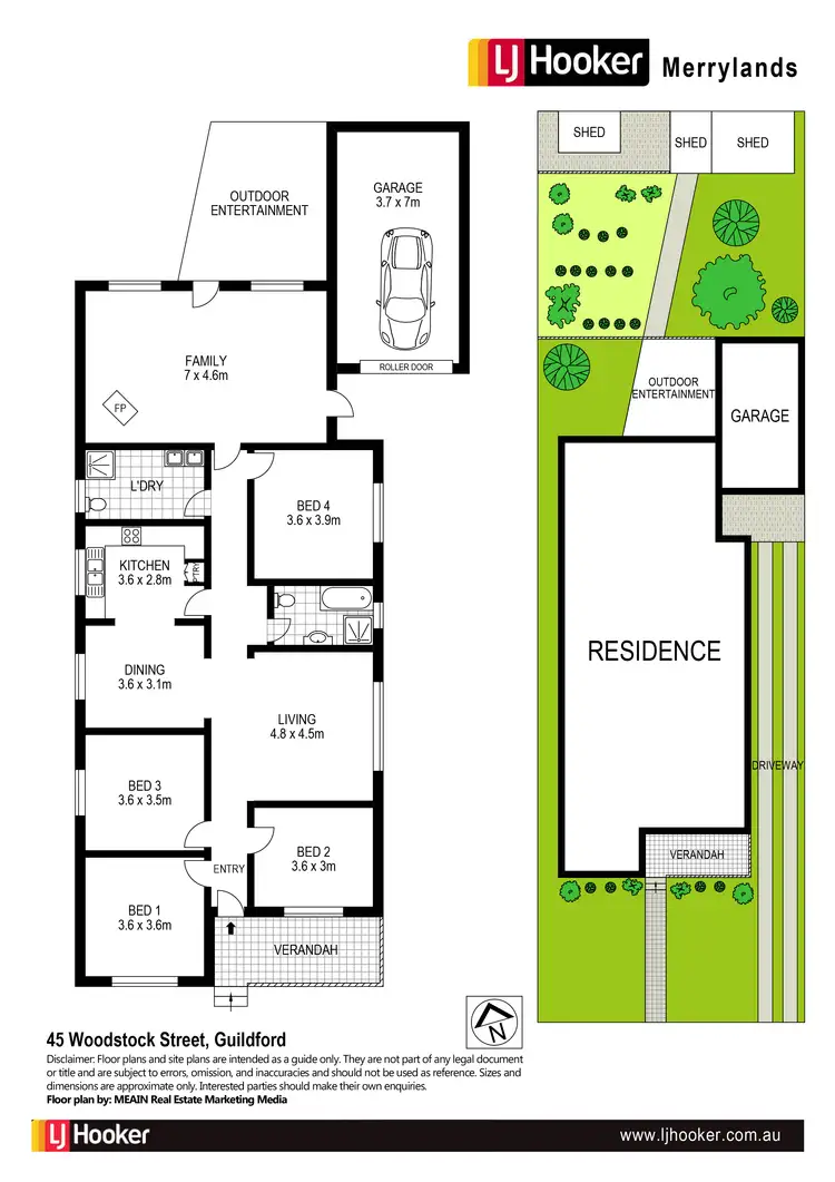 Floorplan of Homely house listing, 45 Woodstock Street, Guildford NSW 2161