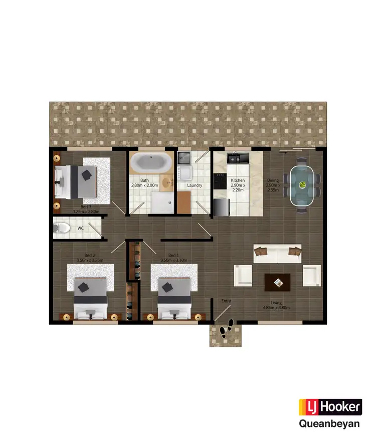 Floorplan of Homely townhouse listing, 2/23 McKeahnie Street, Queanbeyan NSW 2620