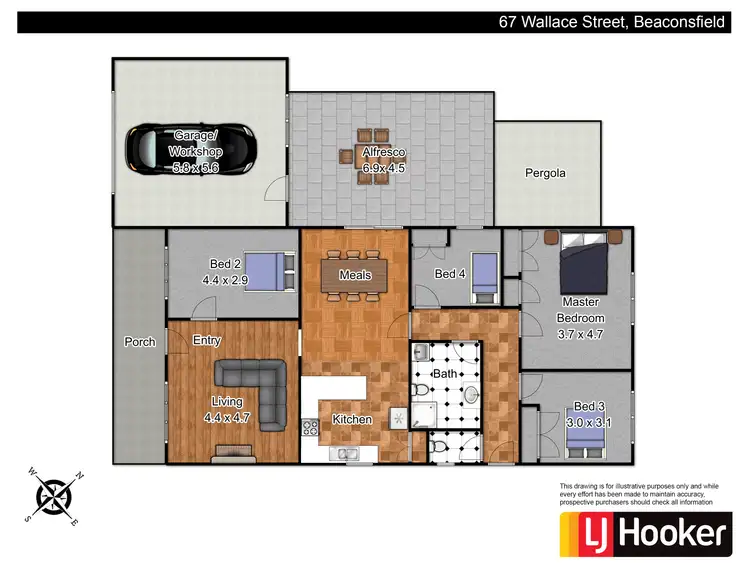 Floorplan of Homely house listing, 67 Wallace Street, Beaconsfield VIC 3807