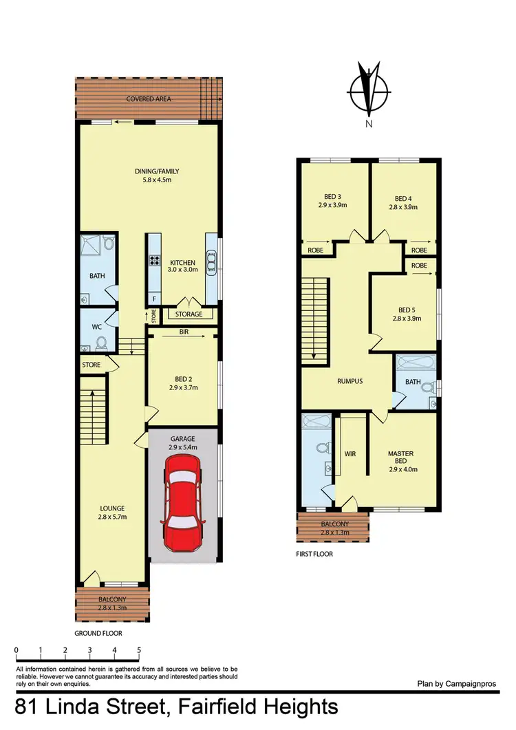 Floorplan of Homely semi-detached listing, 81 Linda Street, Fairfield NSW 2165