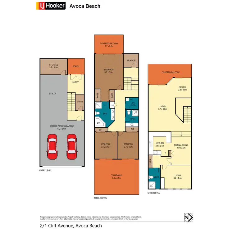Floorplan of Homely apartment listing, 2/1 Cliff Avenue, Avoca Beach NSW 2251