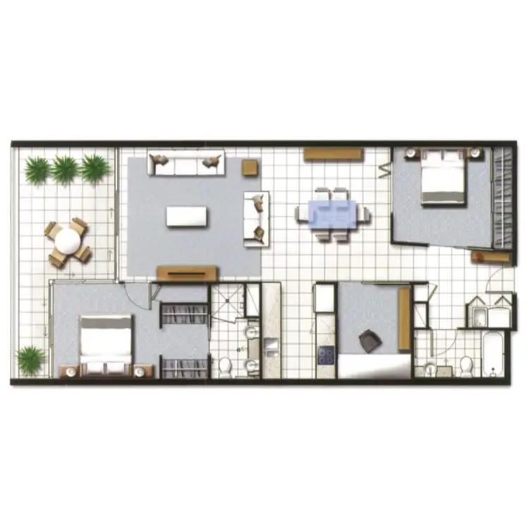 Floorplan of Homely unit listing, 602/11 Compass Drive, Biggera Waters QLD 4216