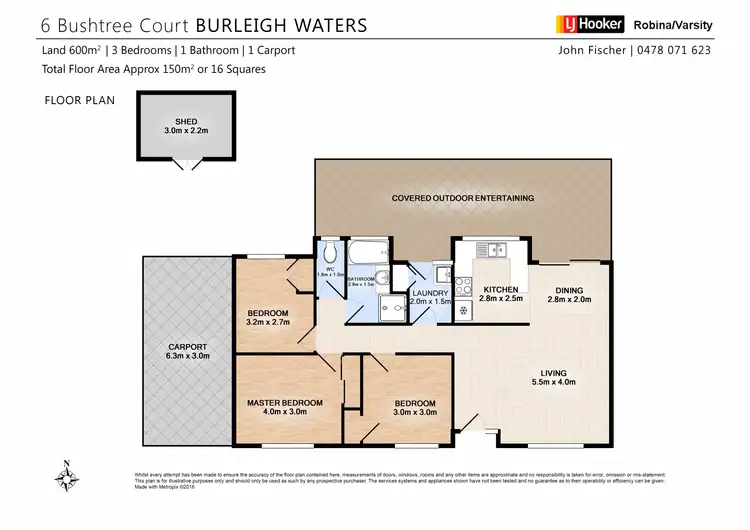 Floorplan of Homely house listing, 6 Bushtree Court, Burleigh Waters QLD 4220