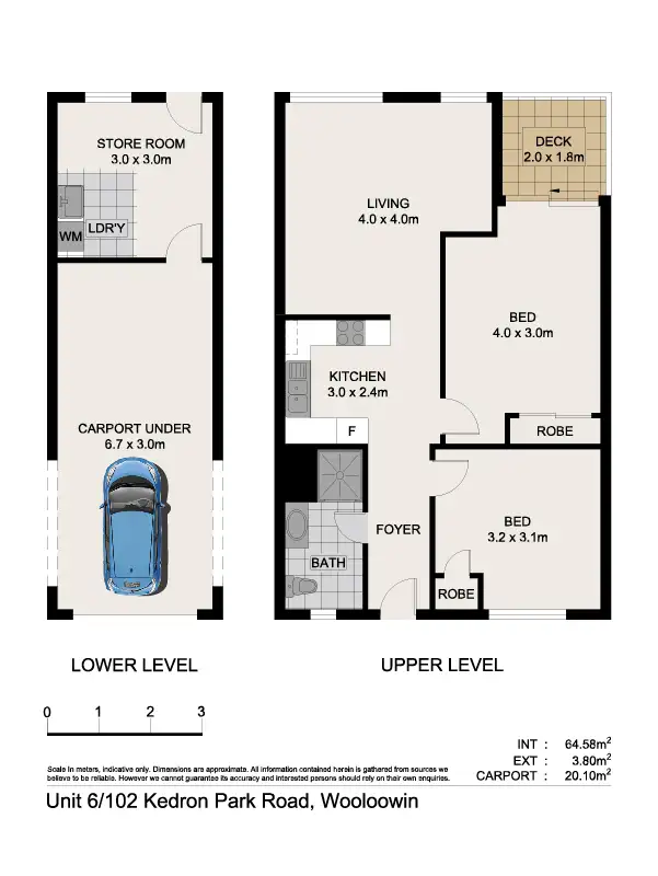 Floorplan of Homely unit listing, 6/102 Kedron Park Road, Wooloowin QLD 4030