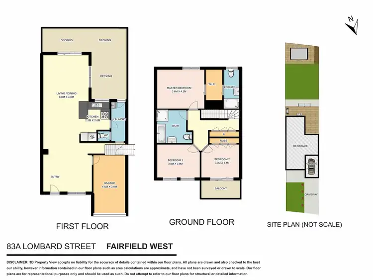 Floorplan of Homely semi-detached listing, 83A Lombard Street, Fairfield West NSW 2165