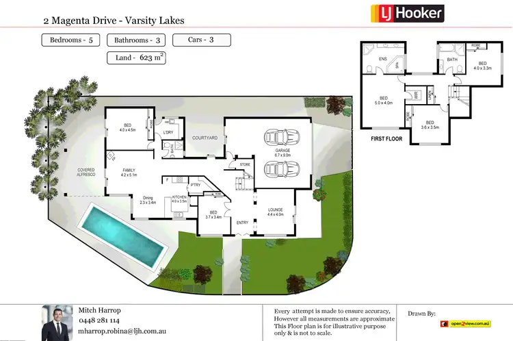 Floorplan of Homely house listing, 2 Magenta Drive, Varsity Lakes QLD 4227