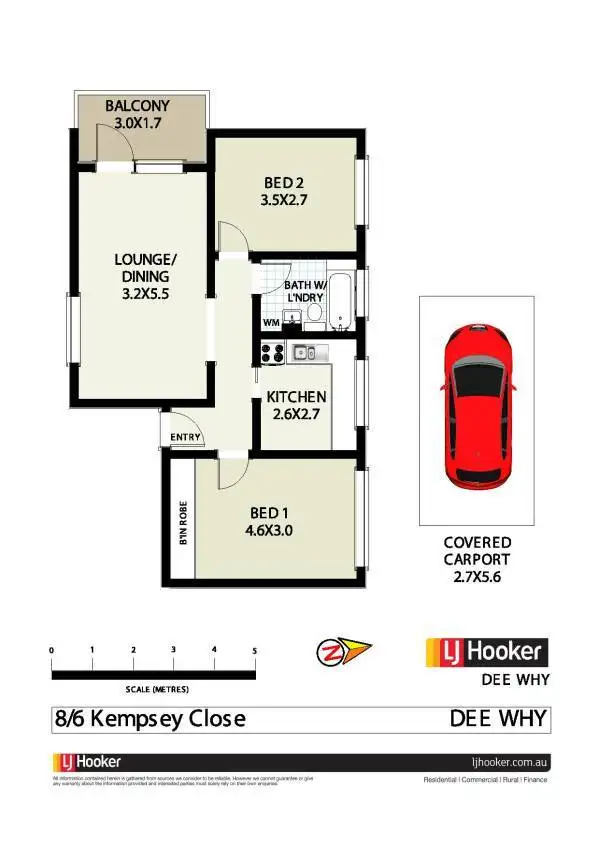 Floorplan of Homely unit listing, 8/6 Kempsey Close, Dee Why NSW 2099