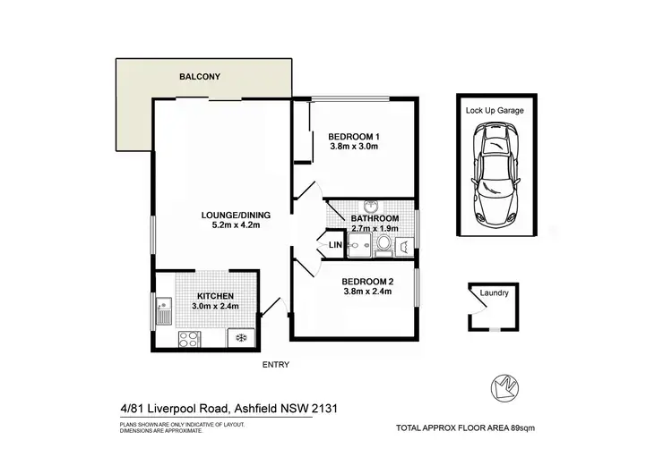 Floorplan of Homely unit listing, 4/81 Liverpool Road, Ashfield NSW 2131
