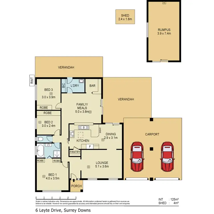Floorplan of Homely house listing, 6 Leyte Drive, Surrey Downs SA 5126
