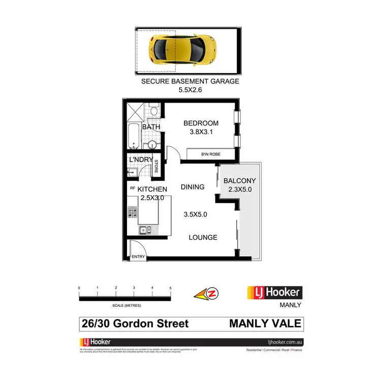 Floorplan of Homely apartment listing, 26/30-34 Gordon Street, Manly Vale NSW 2093