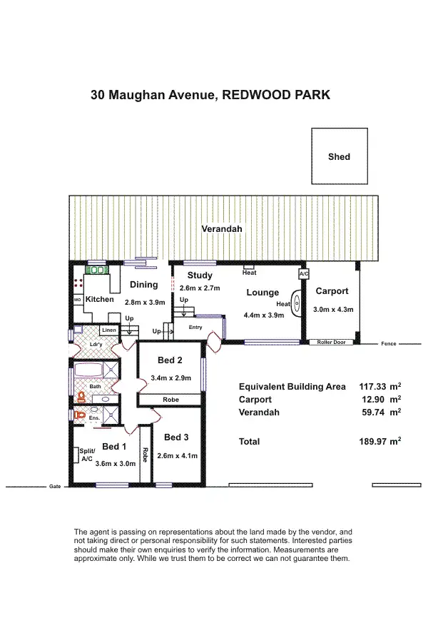 Floorplan of Homely house listing, 30 Maughan Avenue, Redwood Park SA 5097