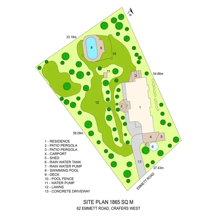 Floorplan of Homely house listing, 62 Emmett Road, Crafers West SA 5152