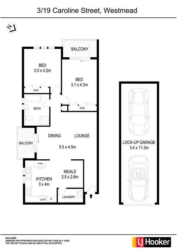 Floorplan of Homely unit listing, 3/19 Caroline Street, Westmead NSW 2145