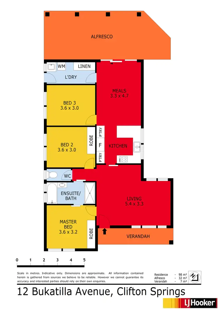 Floorplan of Homely house listing, 12 Bukatilla Avenue, Clifton Springs VIC 3222