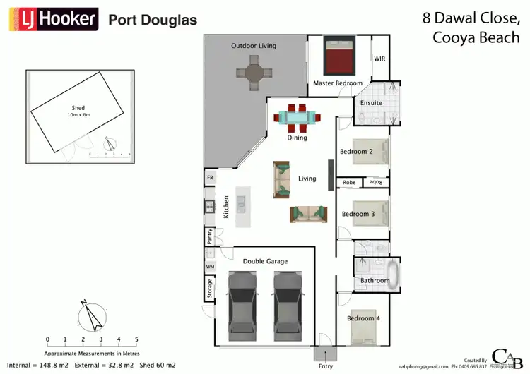 Floorplan of Homely house listing, 8 Dawal Close, Cooya Beach QLD 4873