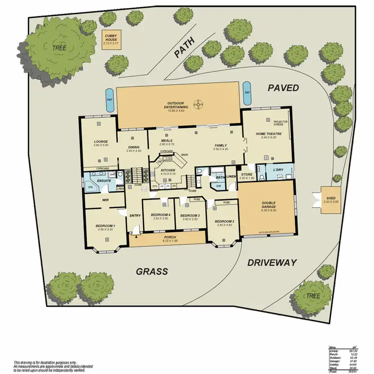 Floorplan of Homely house listing, 65 Thornton Drive, Greenwith SA 5125