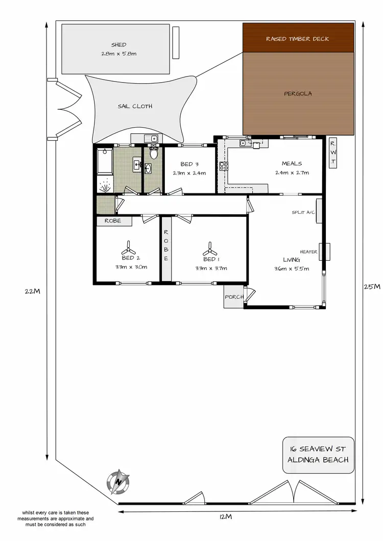 Floorplan of Homely house listing, 16 Seaview Street, Aldinga Beach SA 5173