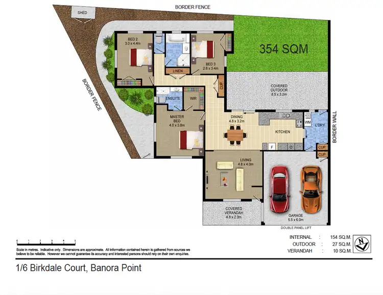 Floorplan of Homely semi-detached listing, 1/6 Birkdale Court, Banora Point NSW 2486