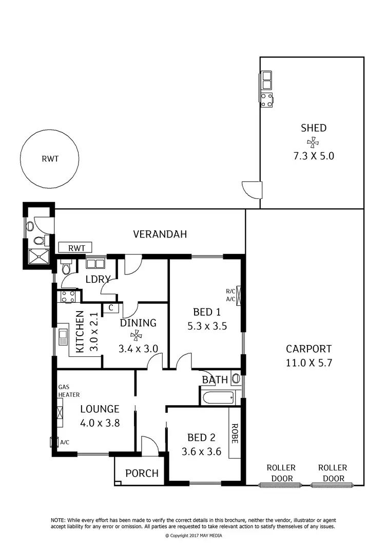 Floorplan of Homely house listing, 19 Myponga Terrace, Kilkenny SA 5009