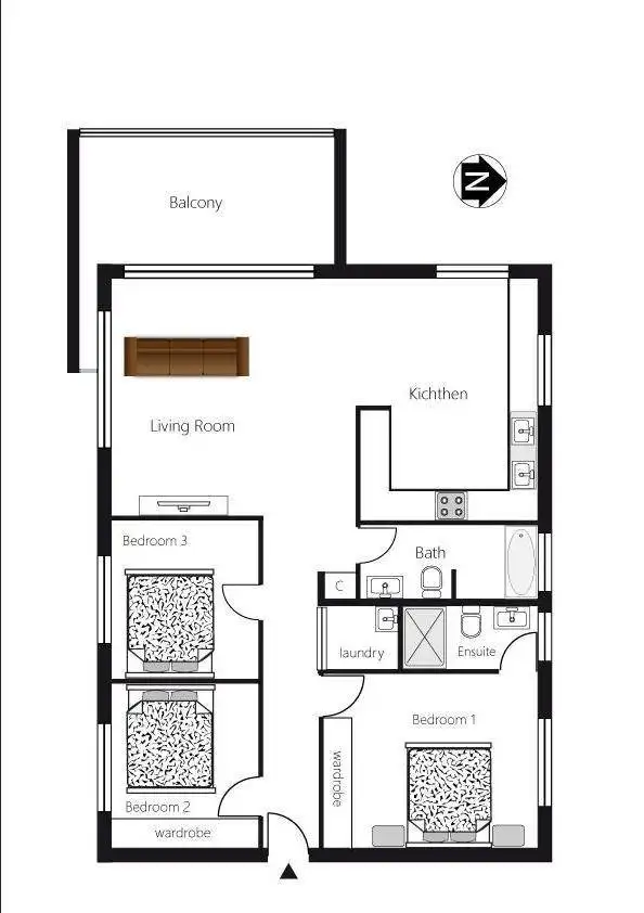 Floorplan of Homely unit listing, 8/6 St Annes Street, Ryde NSW 2112