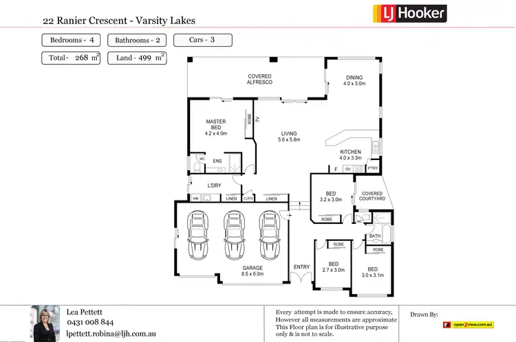 Floorplan of Homely house listing, 22 Ranier Crescent, Varsity Lakes QLD 4227