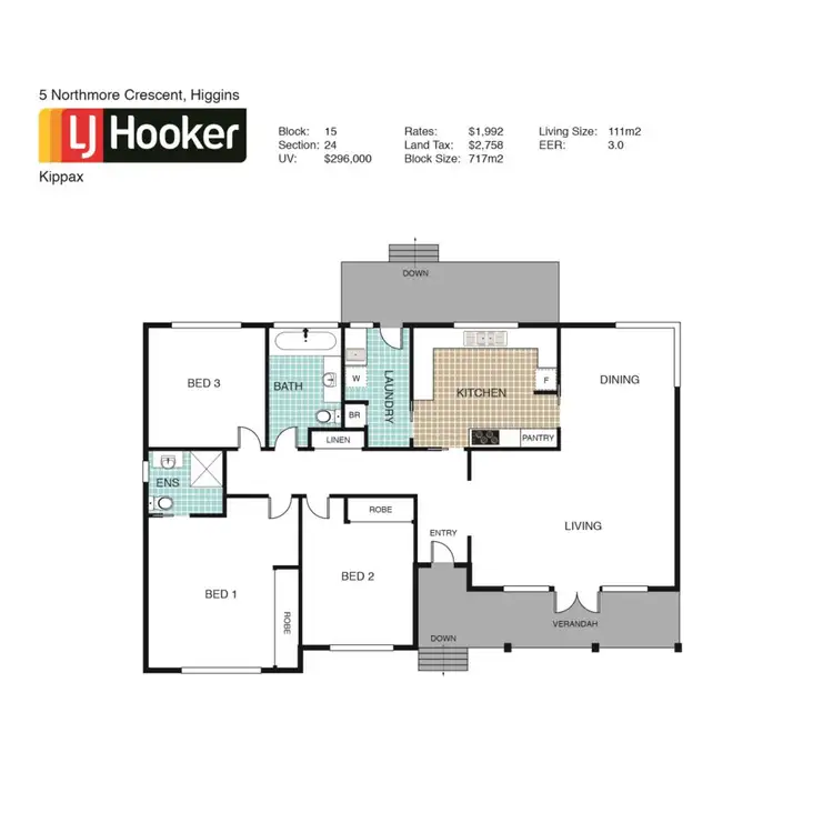Floorplan of Homely house listing, 5 Northmore Crescent, Higgins ACT 2615