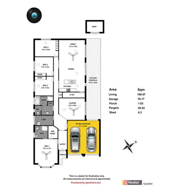 Floorplan of Homely house listing, 6 Curnow Court, Evanston Park SA 5116