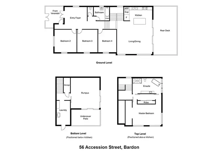 Floorplan of Homely house listing, 56 Accession Street, Bardon QLD 4065