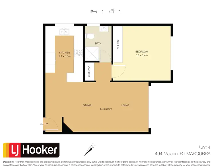 Floorplan of Homely unit listing, 4/494 Malabar Road, Maroubra NSW 2035