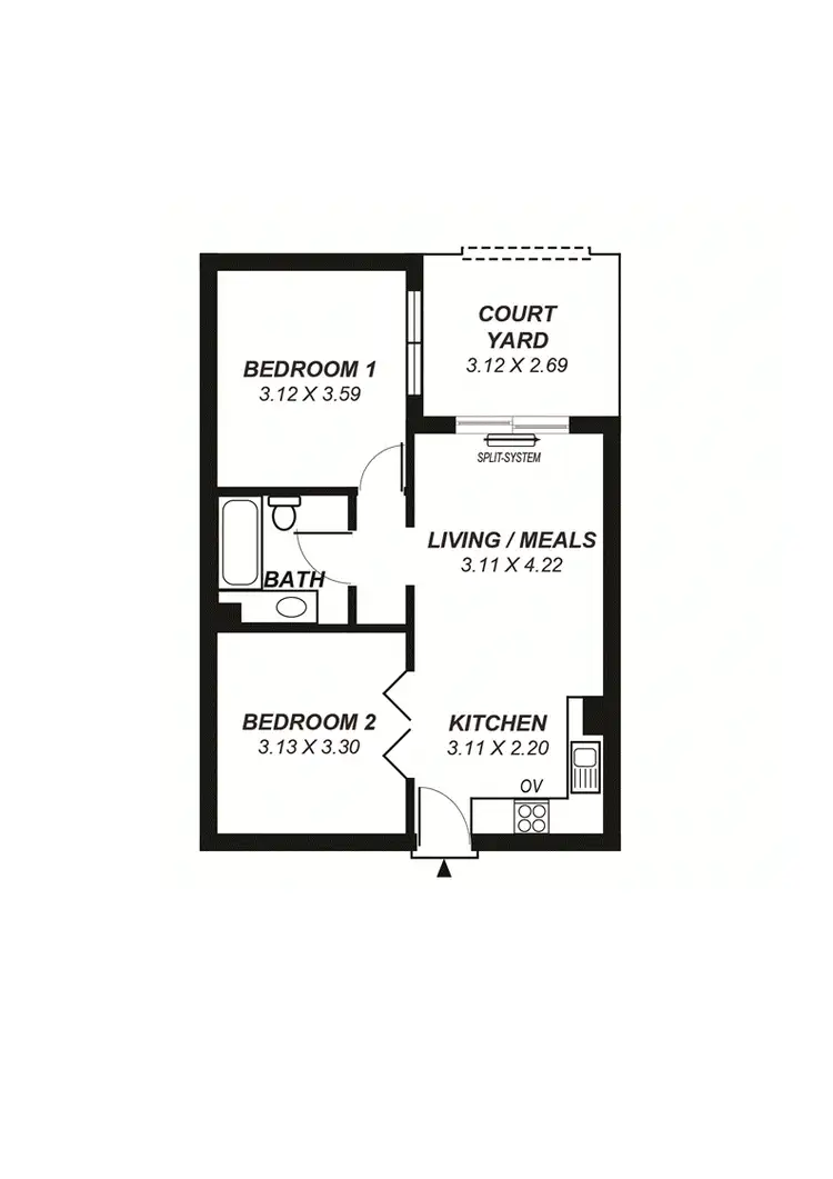 Floorplan of Homely unit listing, 10/1 Waterfall Terrace, Burnside SA 5066