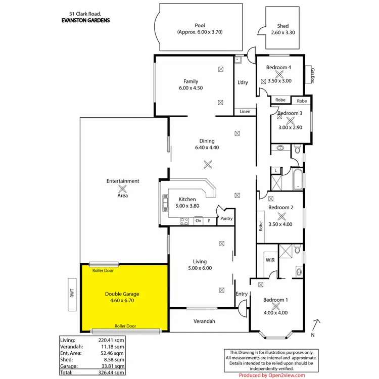 Floorplan of Homely house listing, 31 Clark Road, Evanston Gardens SA 5116