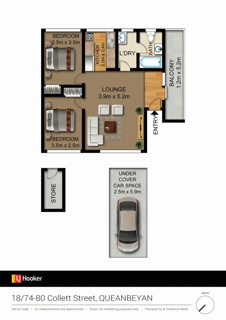 Floorplan of Homely unit listing, 18/74-80 Collett Street, Queanbeyan NSW 2620