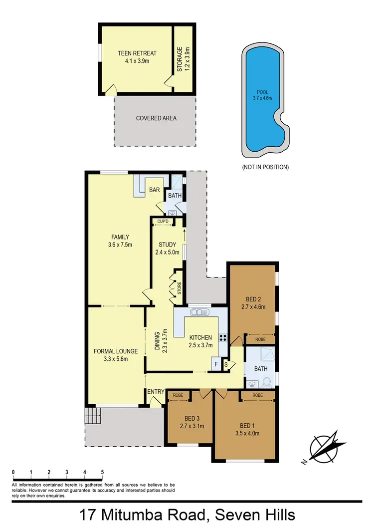 Floorplan of Homely house listing, 17 Mitumba Road, Seven Hills NSW 2147
