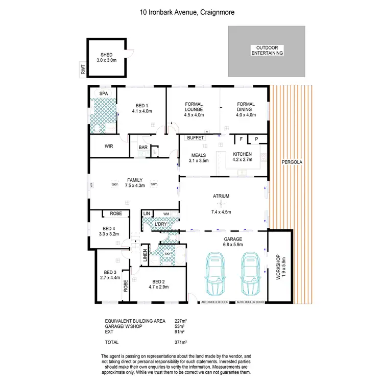 Floorplan of Homely house listing, 10 Ironbark Avenue, Craigmore SA 5114