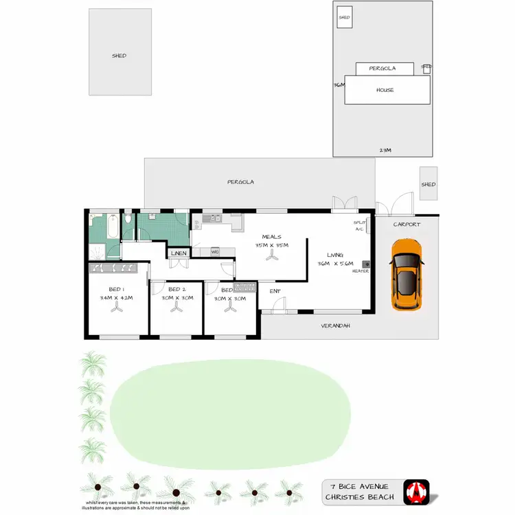 Floorplan of Homely house listing, 7 Bice Avenue, Christies Beach SA 5165