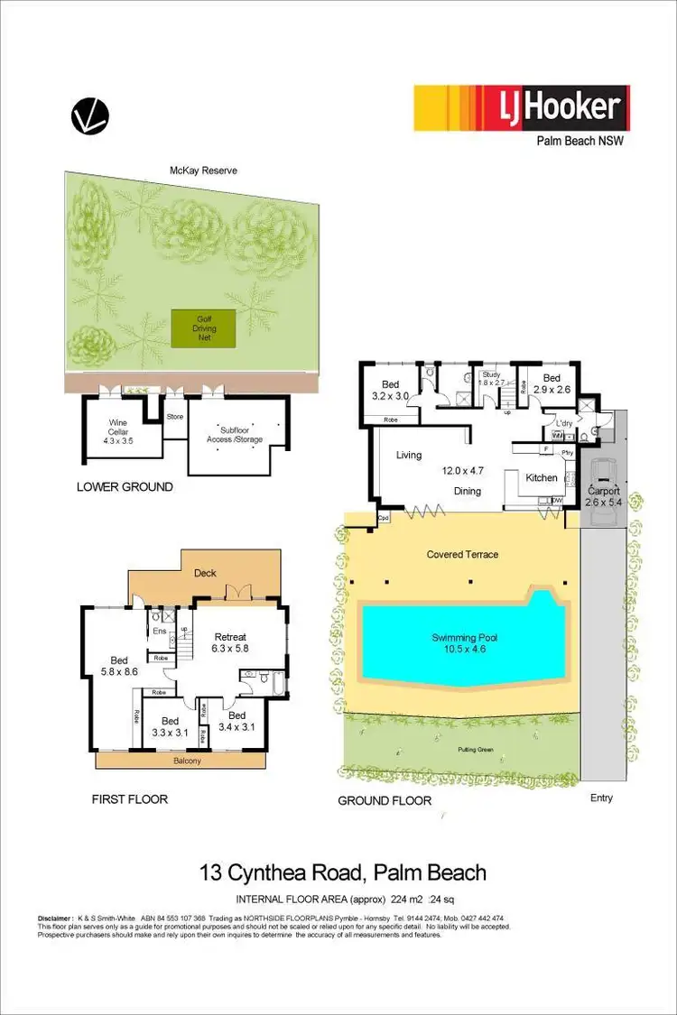 Floorplan of Homely house listing, 13 Cynthea Road, Palm Beach NSW 2108