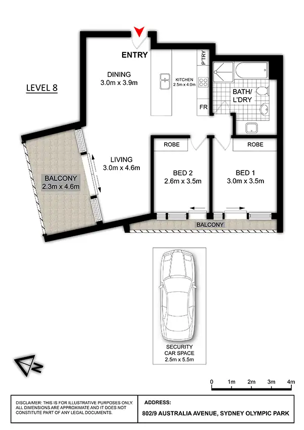Floorplan of Homely apartment listing, 802/9 Australia Avenue, Homebush Bay NSW 2127