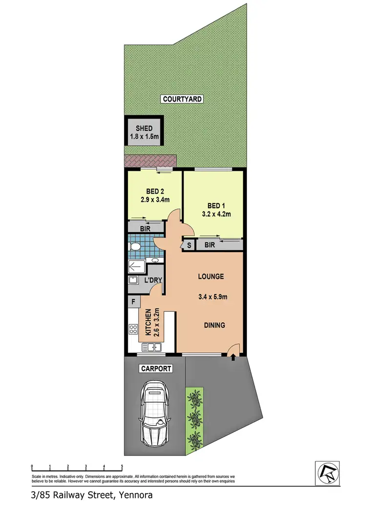 Floorplan of Homely retirement listing, 3/85 Railway Street, Yennora NSW 2161