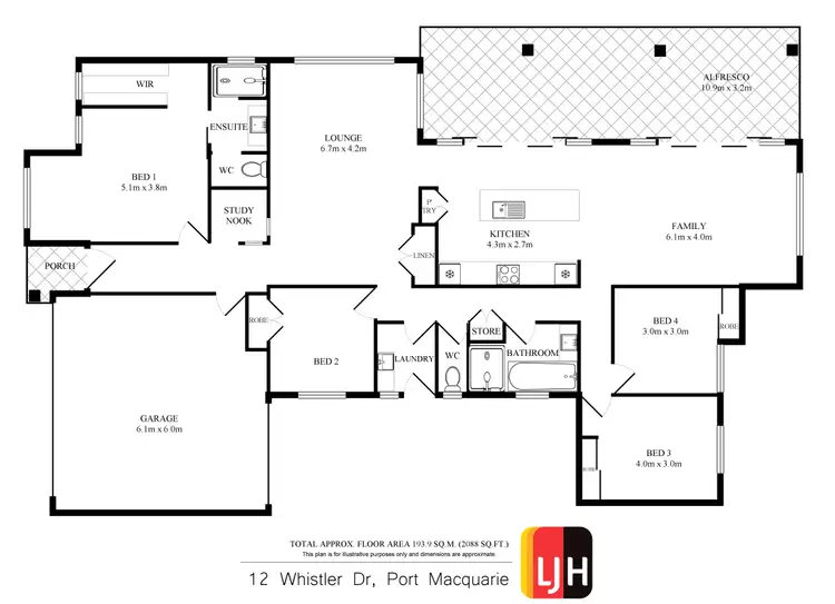 Floorplan of Homely house listing, 12 Whistler Drive, Port Macquarie NSW 2444