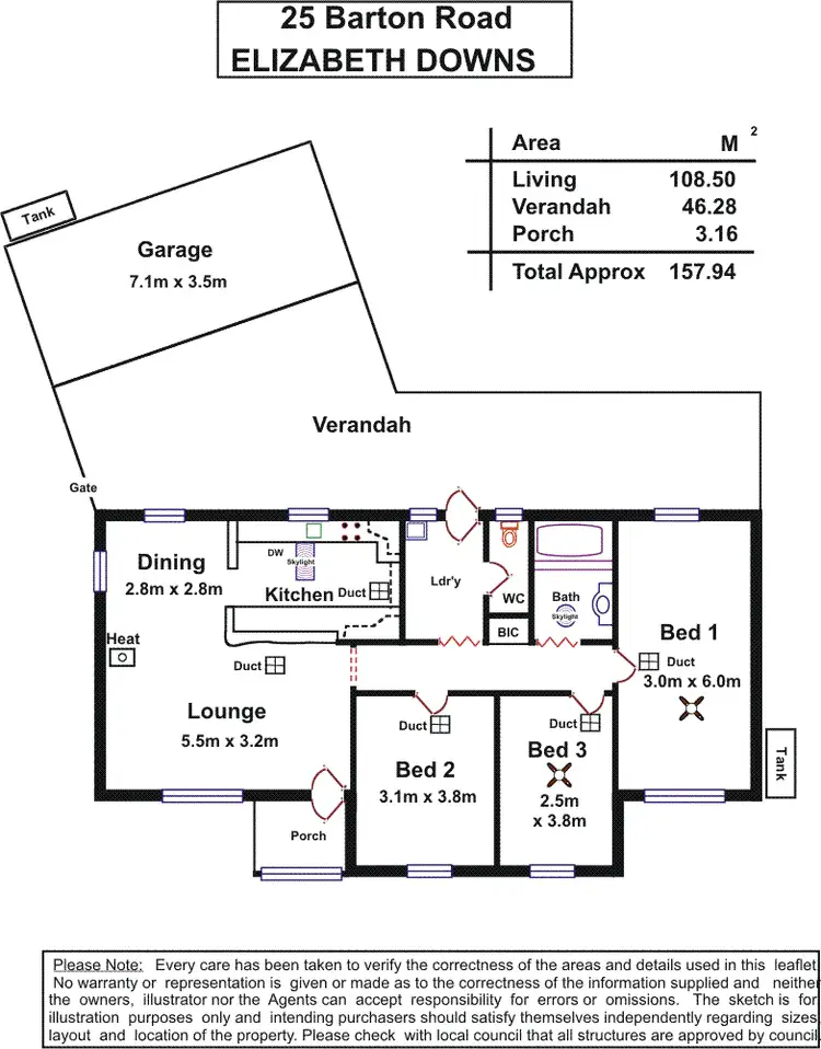 Floorplan of Homely house listing, 25 Barton Road, Elizabeth Downs SA 5113