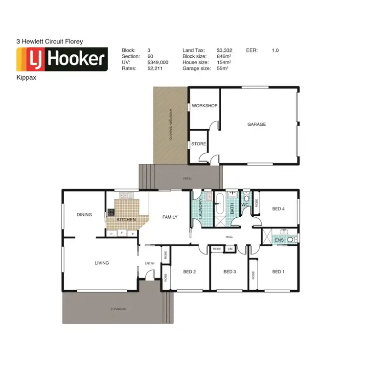 Floorplan of Homely house listing, 3 Hewlett Circuit, Florey ACT 2615