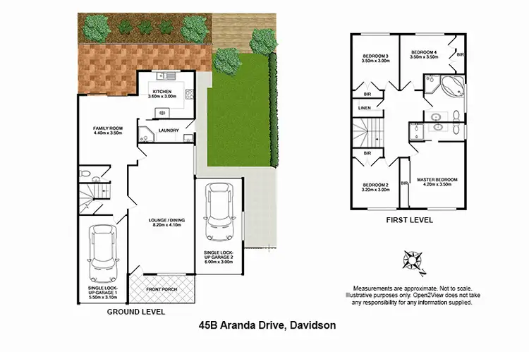 Floorplan of Homely townhouse listing, 45B Aranda Drive, Davidson NSW 2085