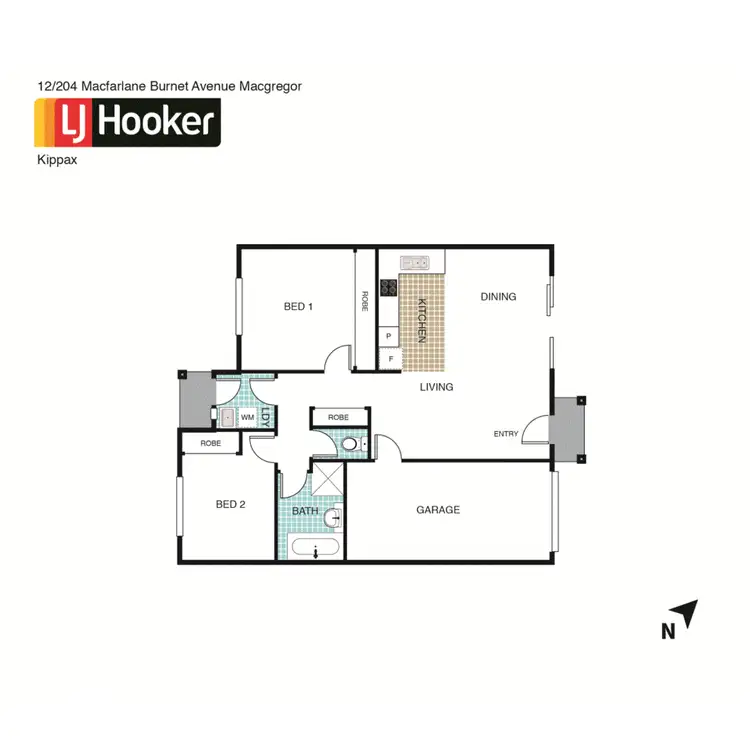 Floorplan of Homely townhouse listing, 12/204 Macfarlane Burnet Avenue, Macgregor ACT 2615