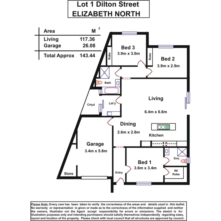 Floorplan of Homely house listing, 8A Dilton Street, Elizabeth North SA 5113