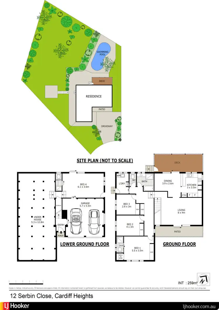 Floorplan of Homely house listing, 12 Serbin Close, Cardiff Heights NSW 2285