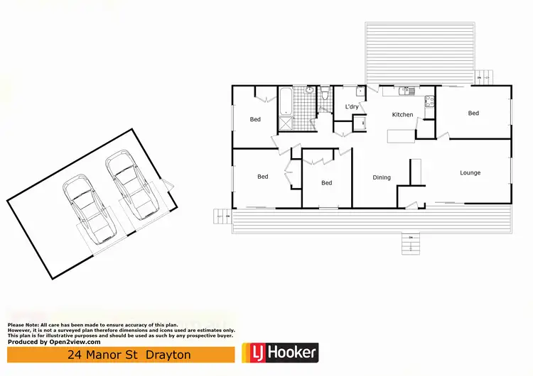 Floorplan of Homely house listing, 24 Manor Street, Drayton QLD 4350