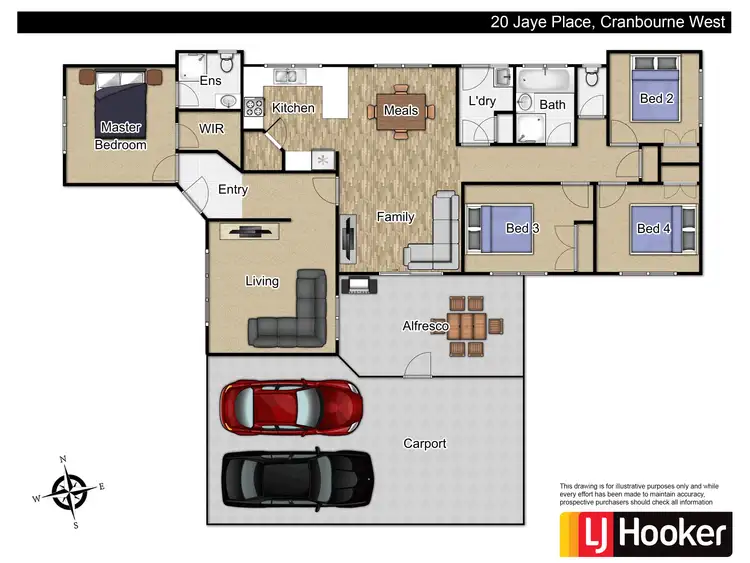 Floorplan of Homely house listing, 20 Jaye Place, Cranbourne West VIC 3977
