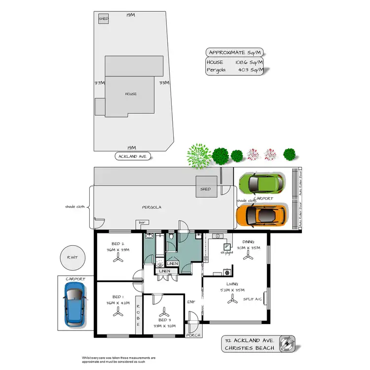 Floorplan of Homely house listing, 32 Ackland Avenue, Christies Beach SA 5165
