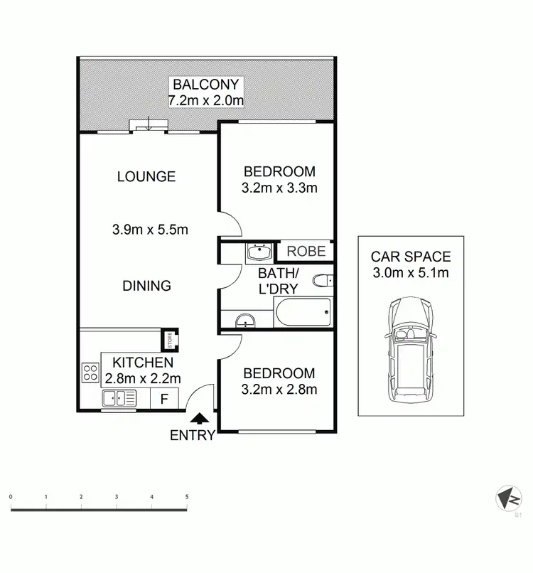 Floorplan of Homely apartment listing, 49/11 Giles Street, Griffith ACT 2603