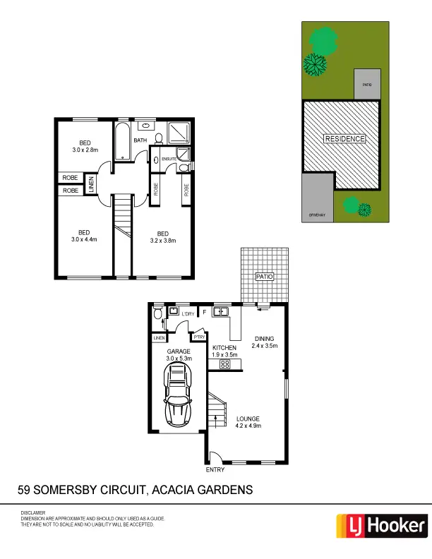 Floorplan of Homely semi-detached listing, 59 Somersby Circuit, Acacia Gardens NSW 2763